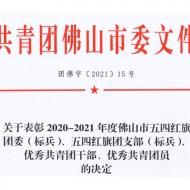 喜報|我司團員冼笑雯榮獲佛山市“優秀共青團員”榮譽稱號！